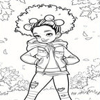 Deluxe Edition: 22-Page Thick Paper Coloring Book for Cute Black Girls - Perfect Birthday or Holiday Gift, Soft Cover