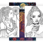 Beautiful Black Girl Coloring Book: Stress-Relieving Adult Coloring Book with Vibrant Portraits of Black Girls