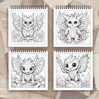 Amazing Monster Coloring Book: 8.3x8.3in, 30 Pages, 100gsm Thick Paper, Stress Relief, Perfect for New Year's, Birthday, Easter, Thanksgiving, Independence Day