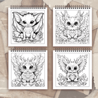 Amazing Monster Coloring Book: 8.3x8.3in, 30 Pages, 100gsm Thick Paper, Stress Relief, Perfect for New Year's, Birthday, Easter, Thanksgiving, Independence Day