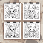 Amazing Monster Coloring Book: 8.3x8.3in, 30 Pages, 100gsm Thick Paper, Stress Relief, Perfect for New Year's, Birthday, Easter, Thanksgiving, Independence Day