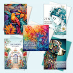 5 Packs of Deluxe Adult Coloring Book Set - Sketchbooks & Notebooks with High-Quality Paper, Nature, Garden, Animals, Zen, Plant & Bird Themes, Perfect Gift for Relaxation and Creativity